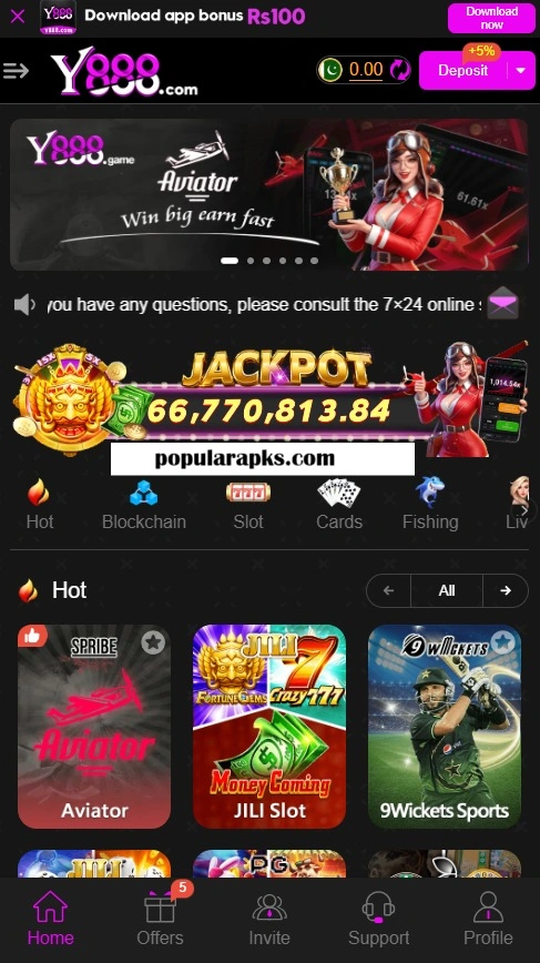 Y888 Game interface screenshot