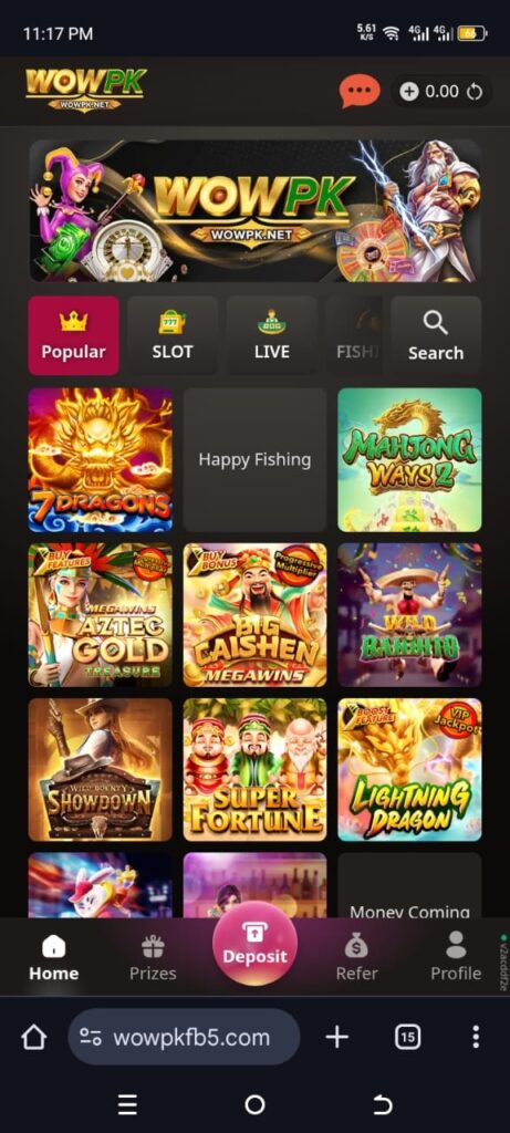 Wowpk Game Interface