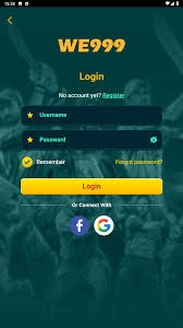 WE999 Game Login Page