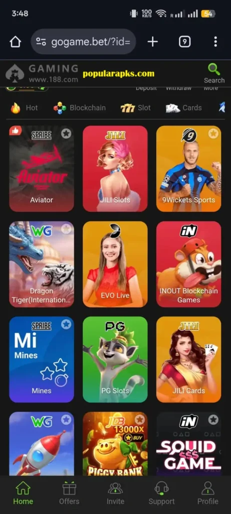 Go Game Bet Interface screenshot