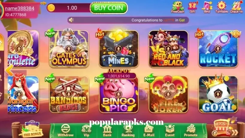 He777 Game interface screenshot