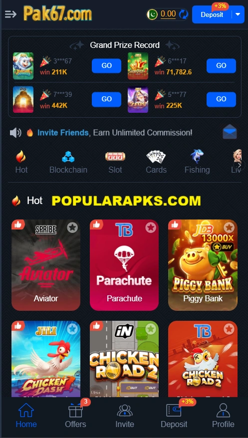 PAK67 Game Interface