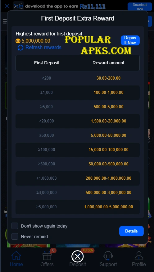 X111 Game Download Deposit Bonus