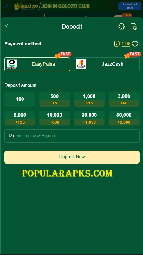 Golo777 Game Deposit