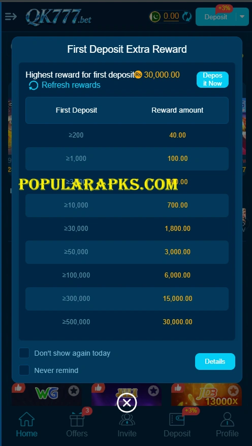 Qk777 Game Apk Deposit Rewards