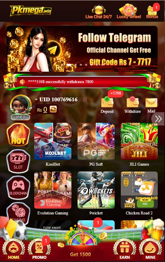 PKMega Game interface image